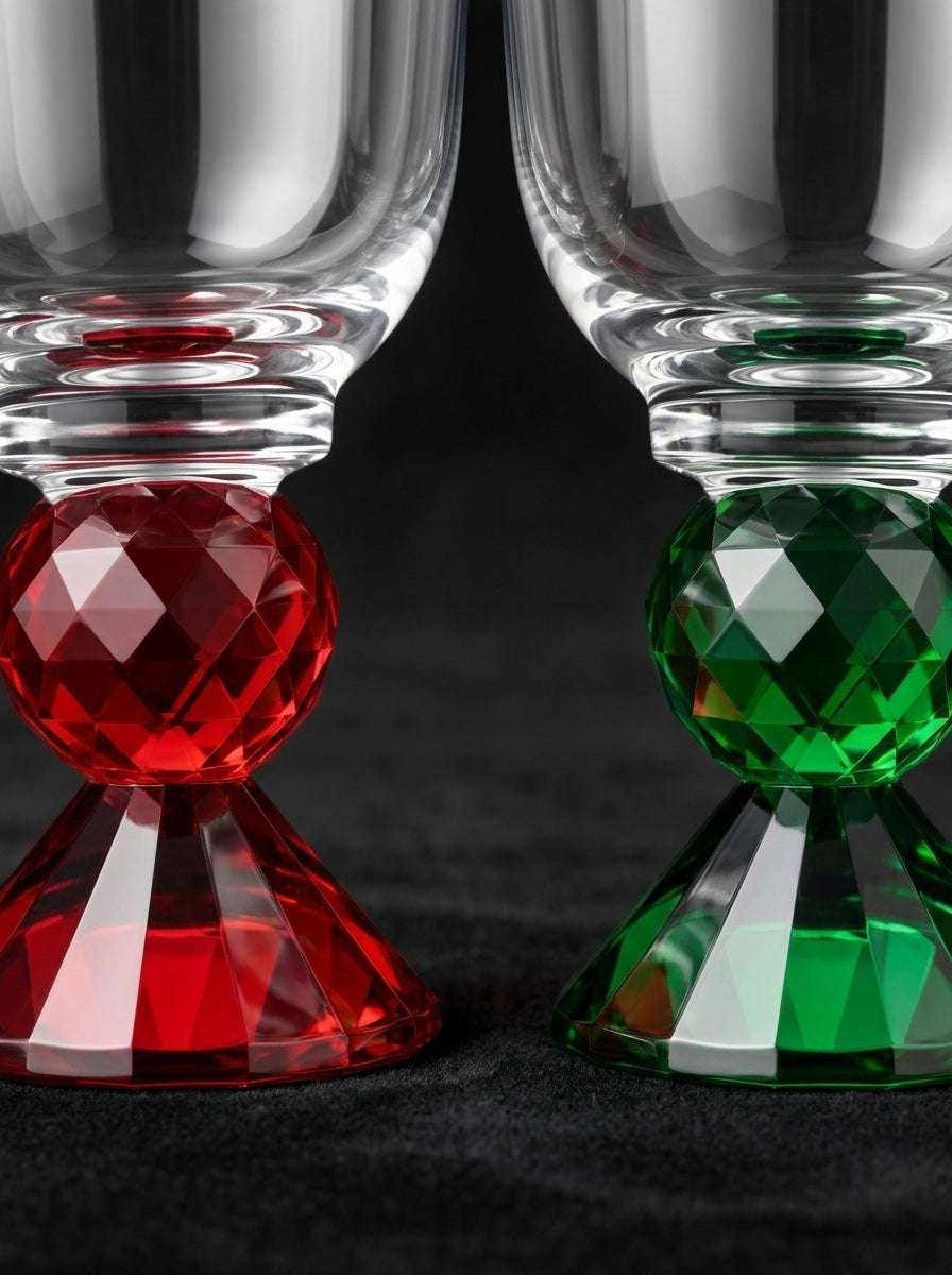 Christmas Classics – Ruby Emerald Lumi İkili Kristal Kadeh Seti