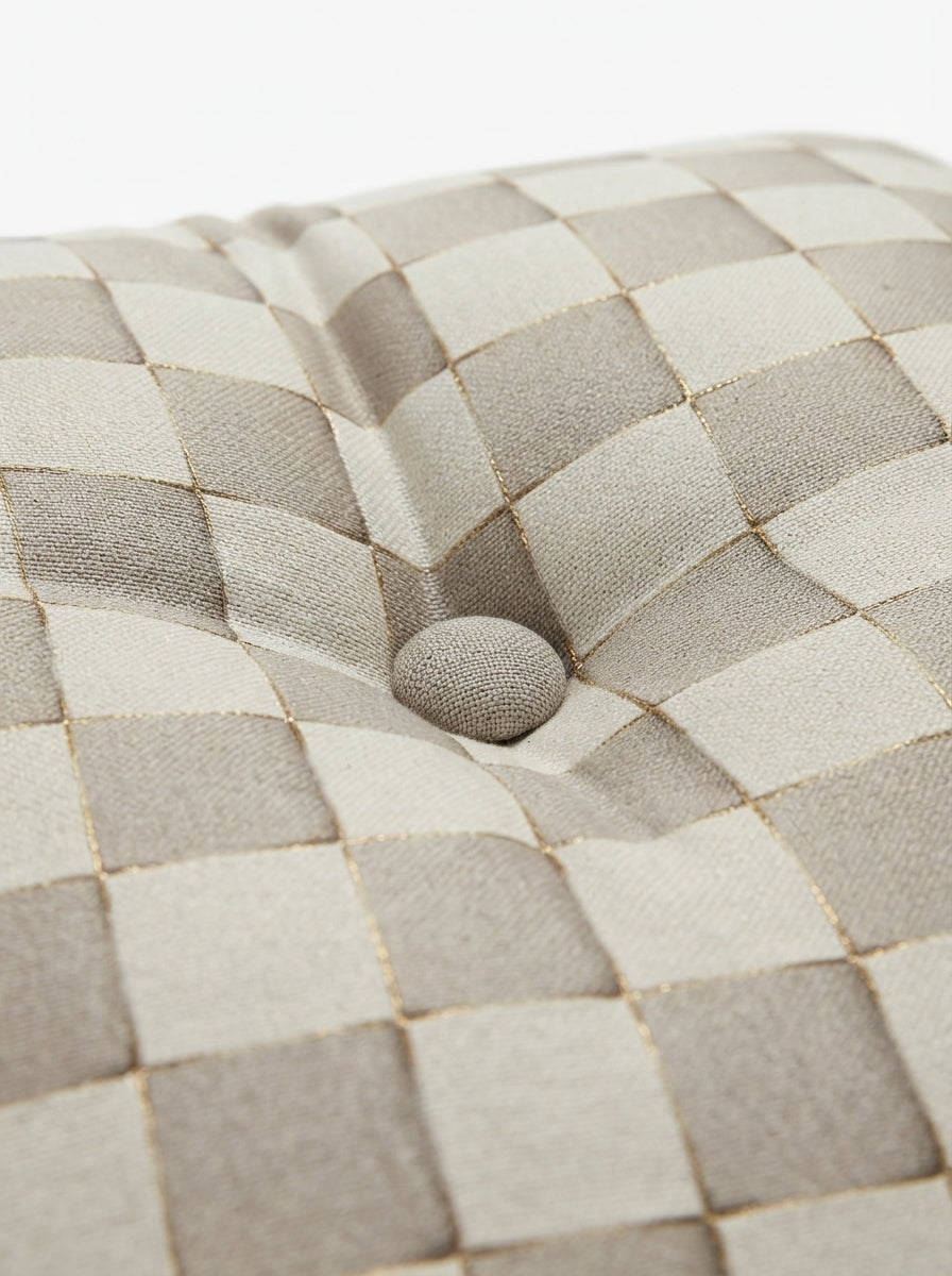 Damier Dekoratif Yastık-Gris Perle