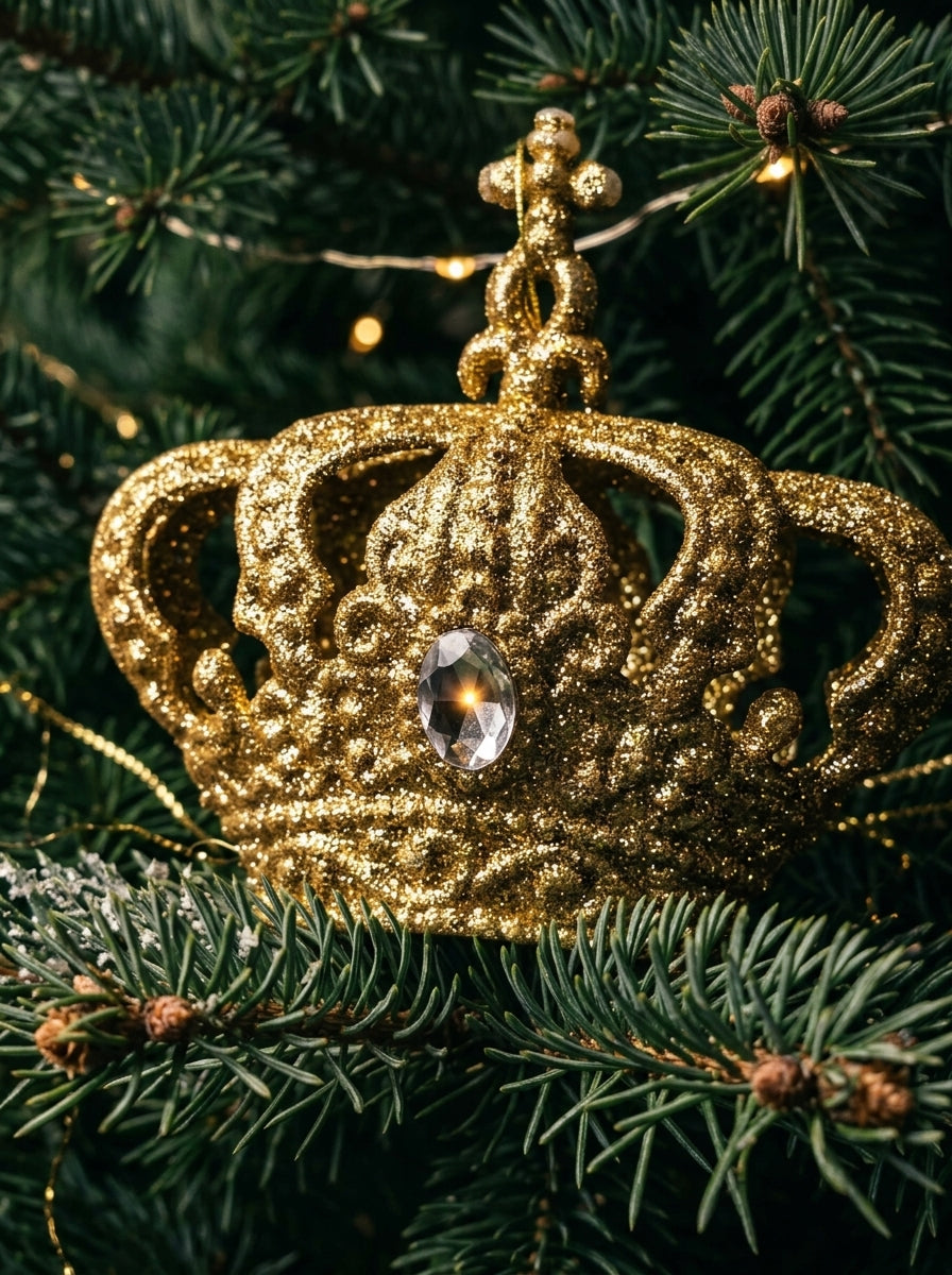 Royal Majesty Altın Taç Yılbaşı Ağacı Süsü