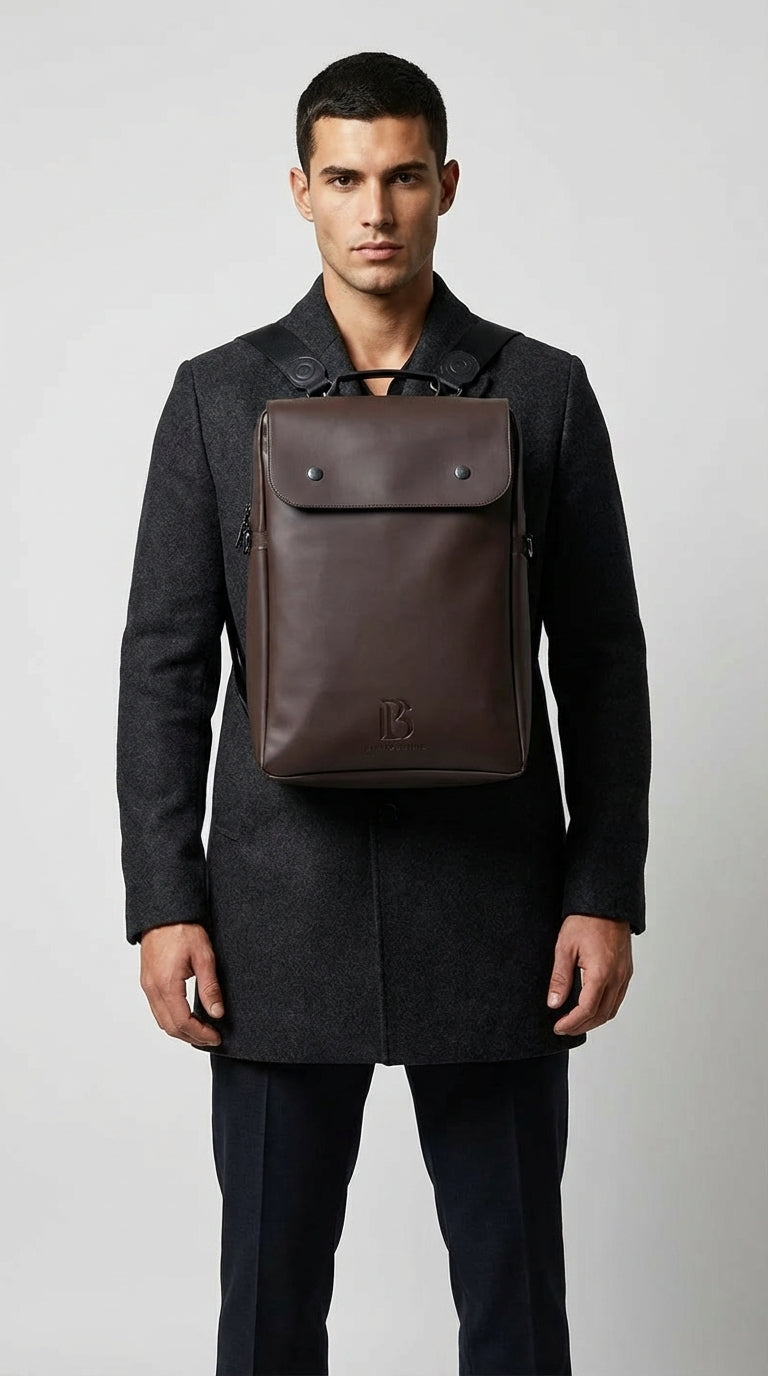 Mocha (Brown) Structured Backpack