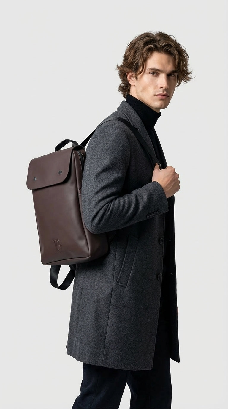 Mocha (Brown) Structured Backpack