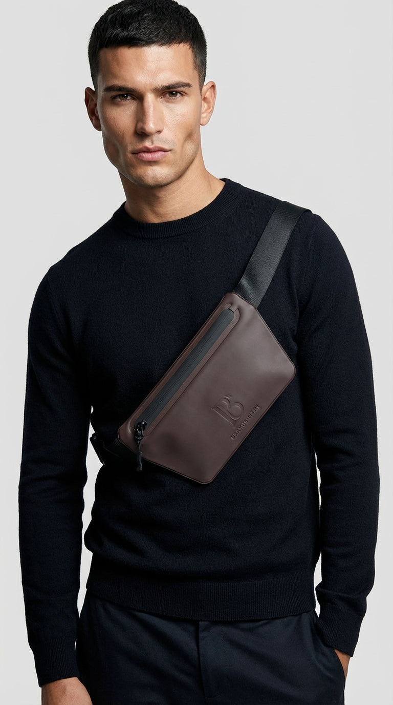 Mocha (Coffee) Slant Waist Bag