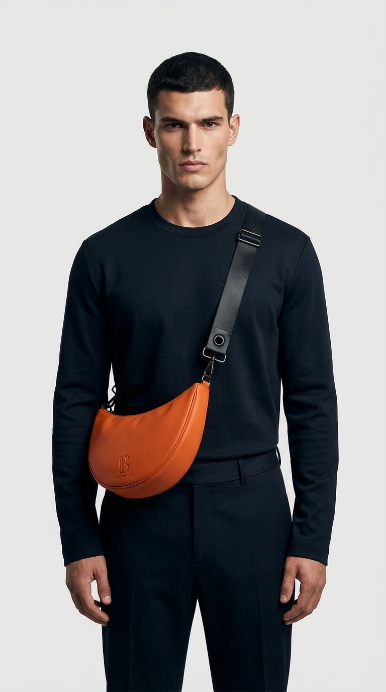 Tangerine Drift Crossbody Bag