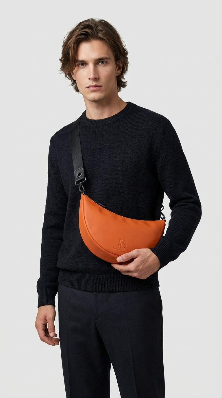 Tangerine Drift Crossbody Bag