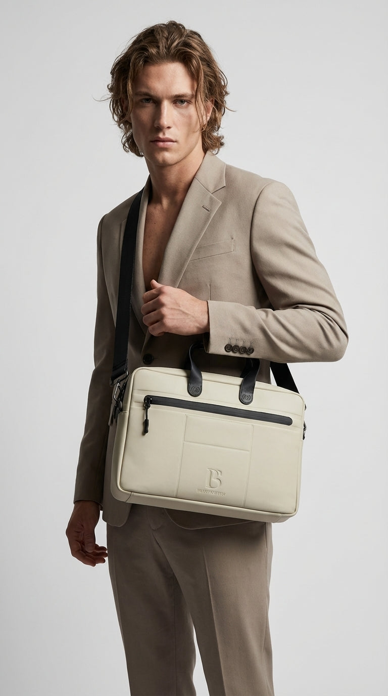 Sand Beige Align Laptop Bag
