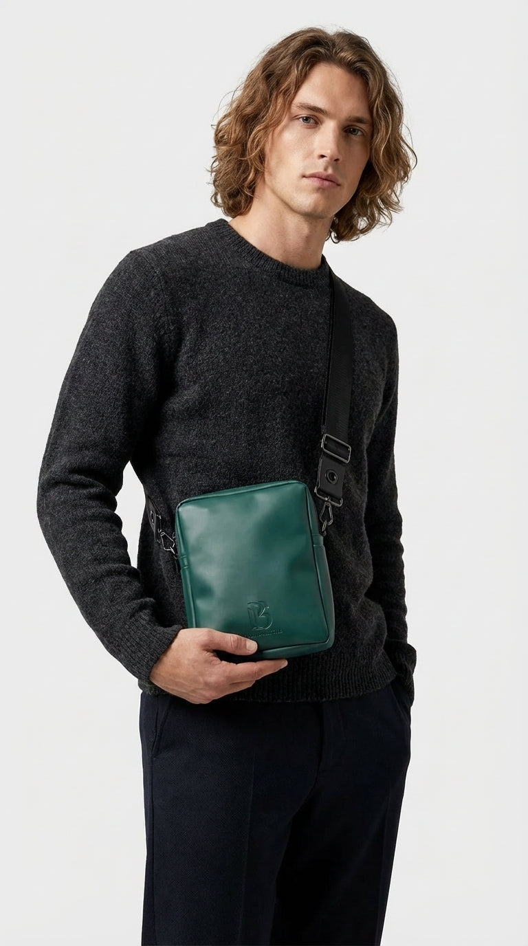 Olive Green Glow Elegant Shoulder Bag