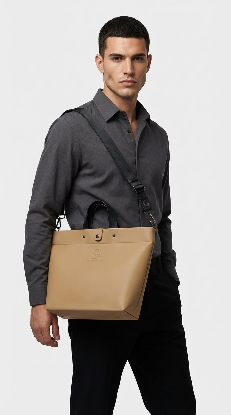 Camel Hair Loop Tote Bag