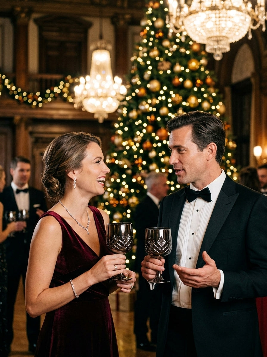 Christmas Classics – Eclat Arc Titanium İkili Kristal Kadeh Seti