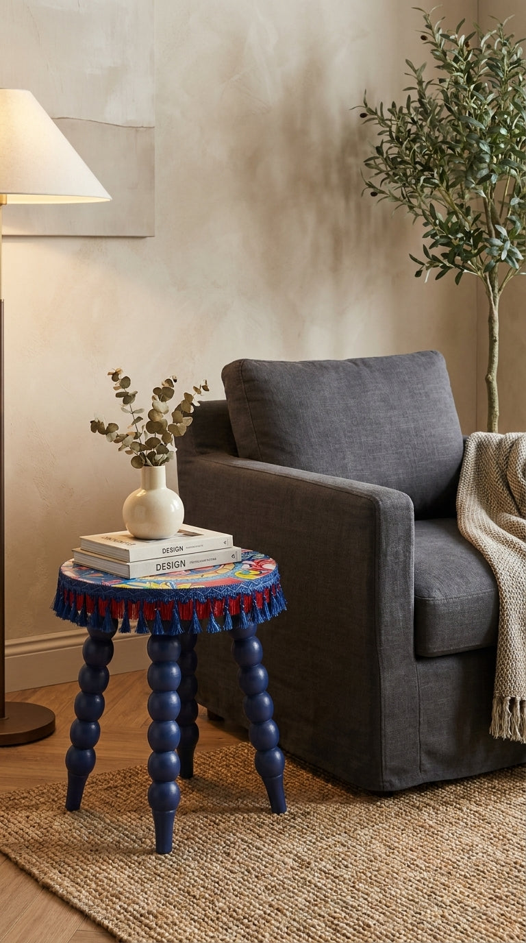 Solea Clover Azure Mini Sehpa