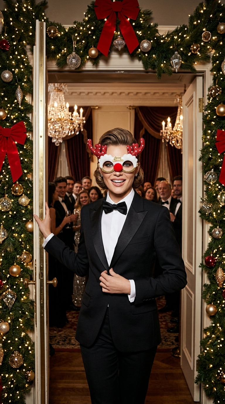 Rudolph Merry Christmas Yılbaşı Parti Gözlüğü