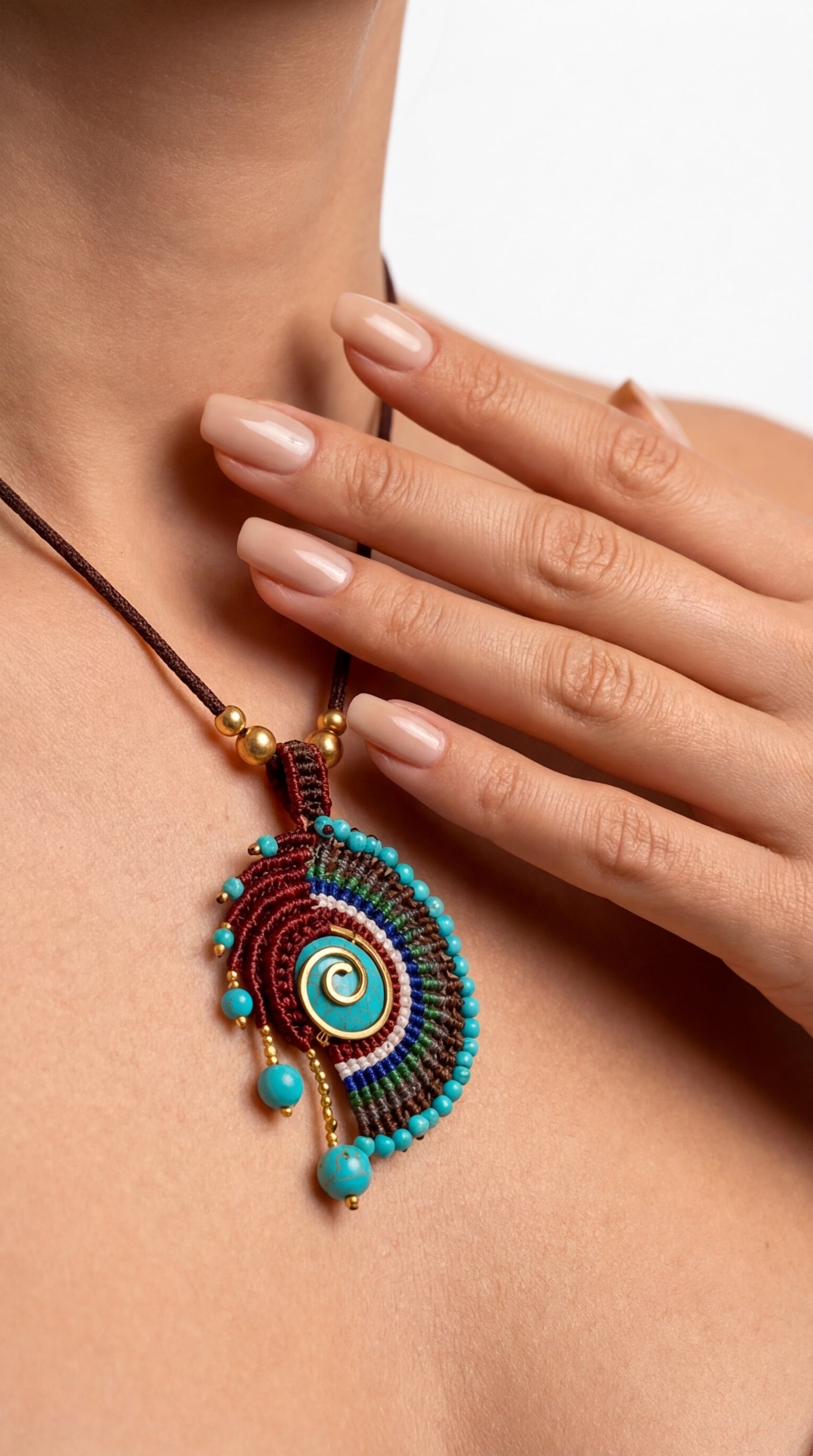 Nomad Weave Stone Necklace