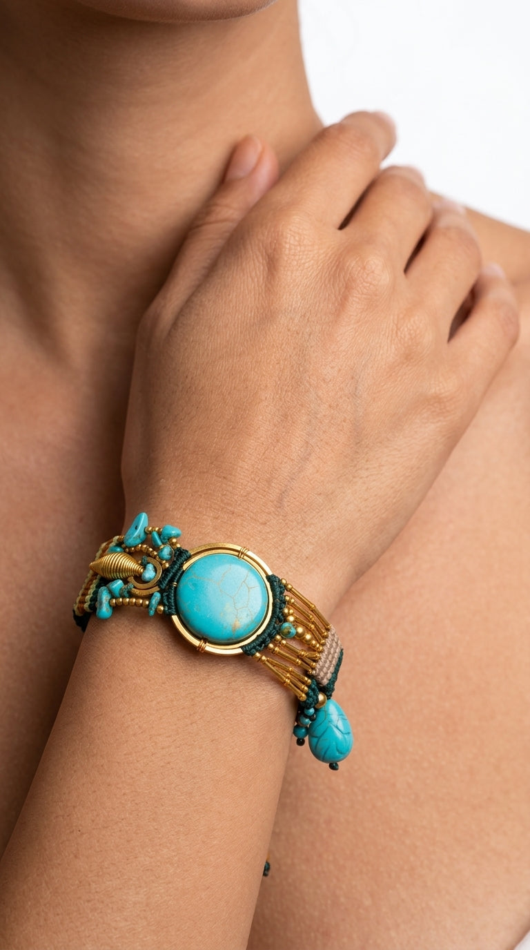 Nomad Aura Bracelet - Sage Green