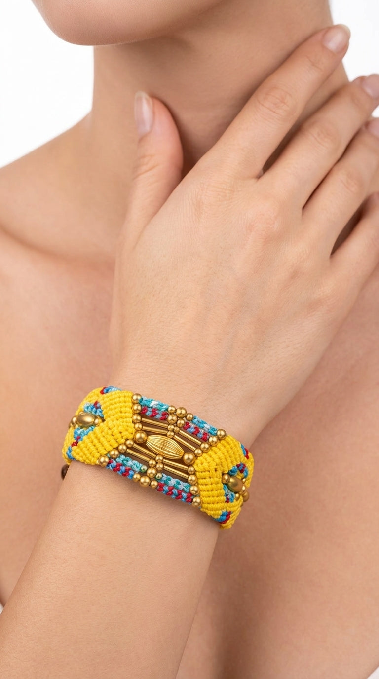 Nomad Relic Bracelet – Solar Gold