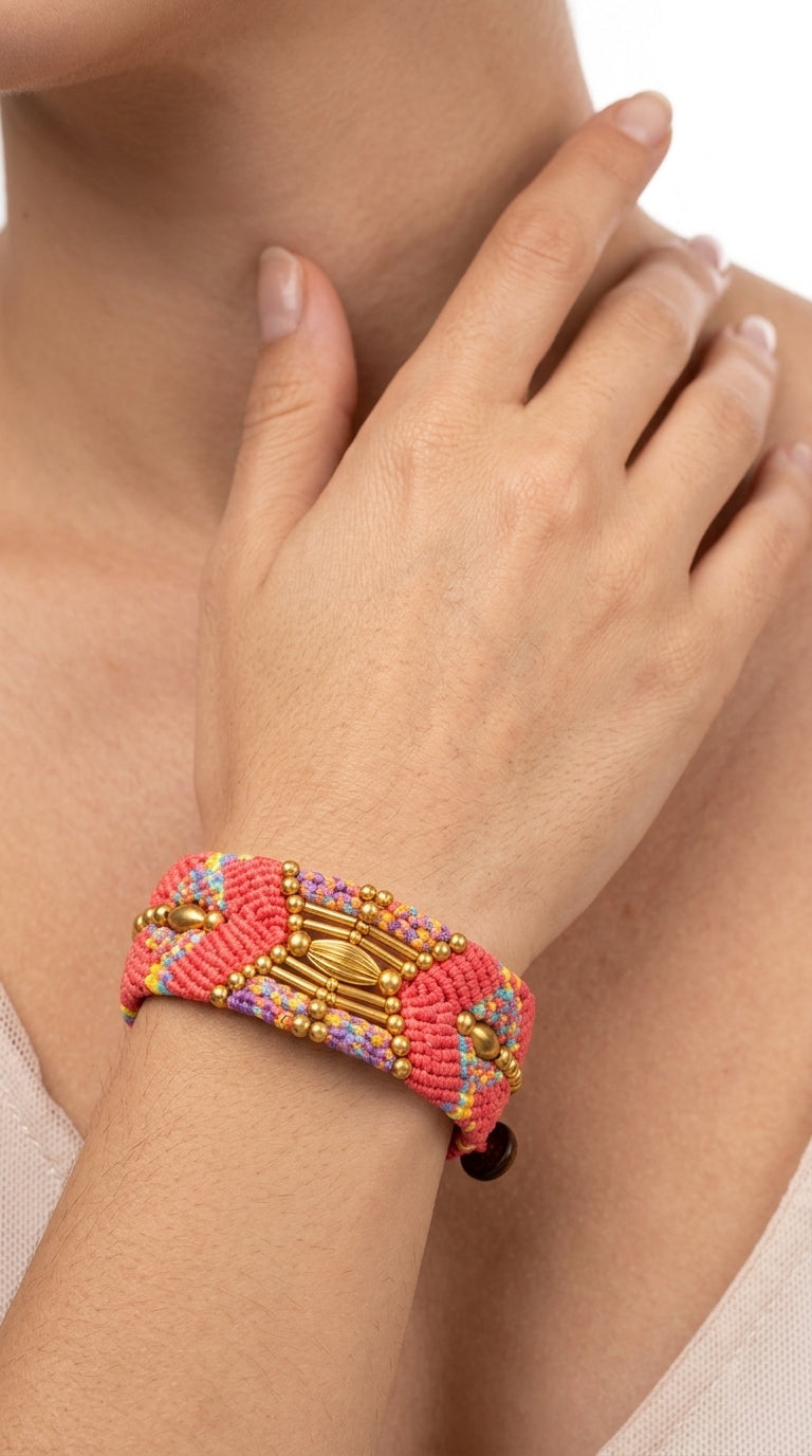 Nomad Relic Bracelet – Blush Rose