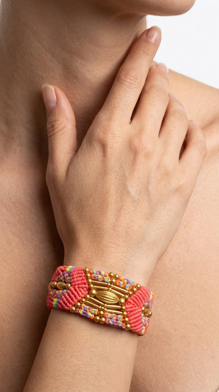 Nomad Relic Bracelet – Blush Rose