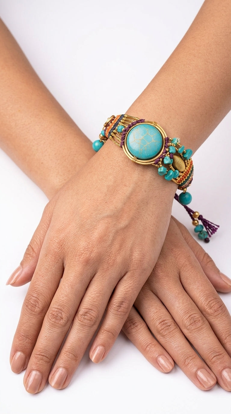 Nomad Aura Bracelet - Amethyst Violet