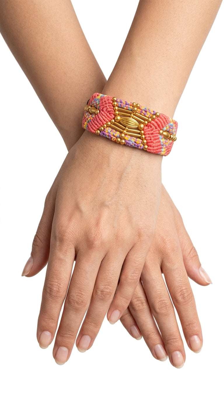 Nomad Relic Bracelet – Blush Rose