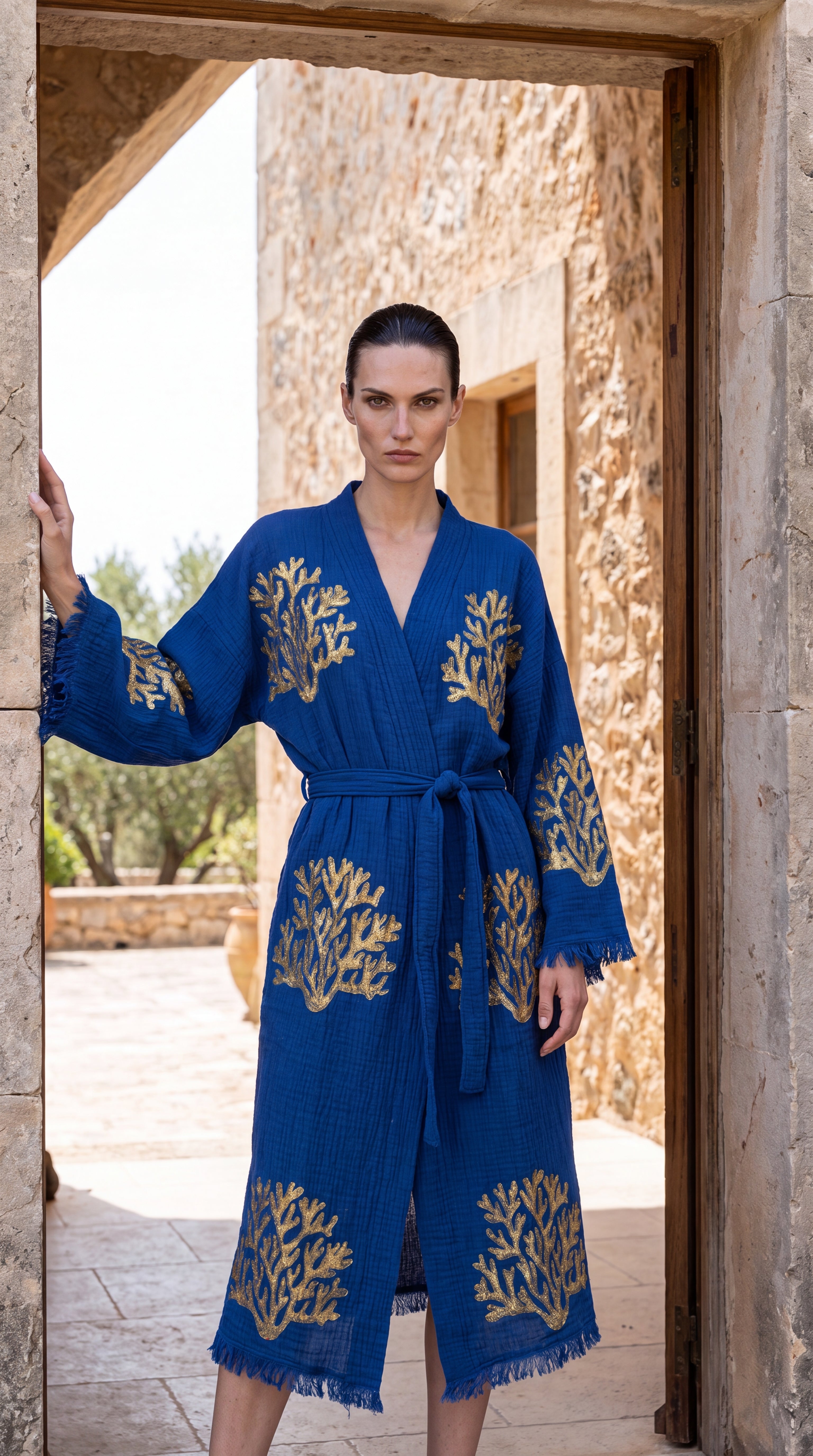 Blue Ethereal Coral Kimono