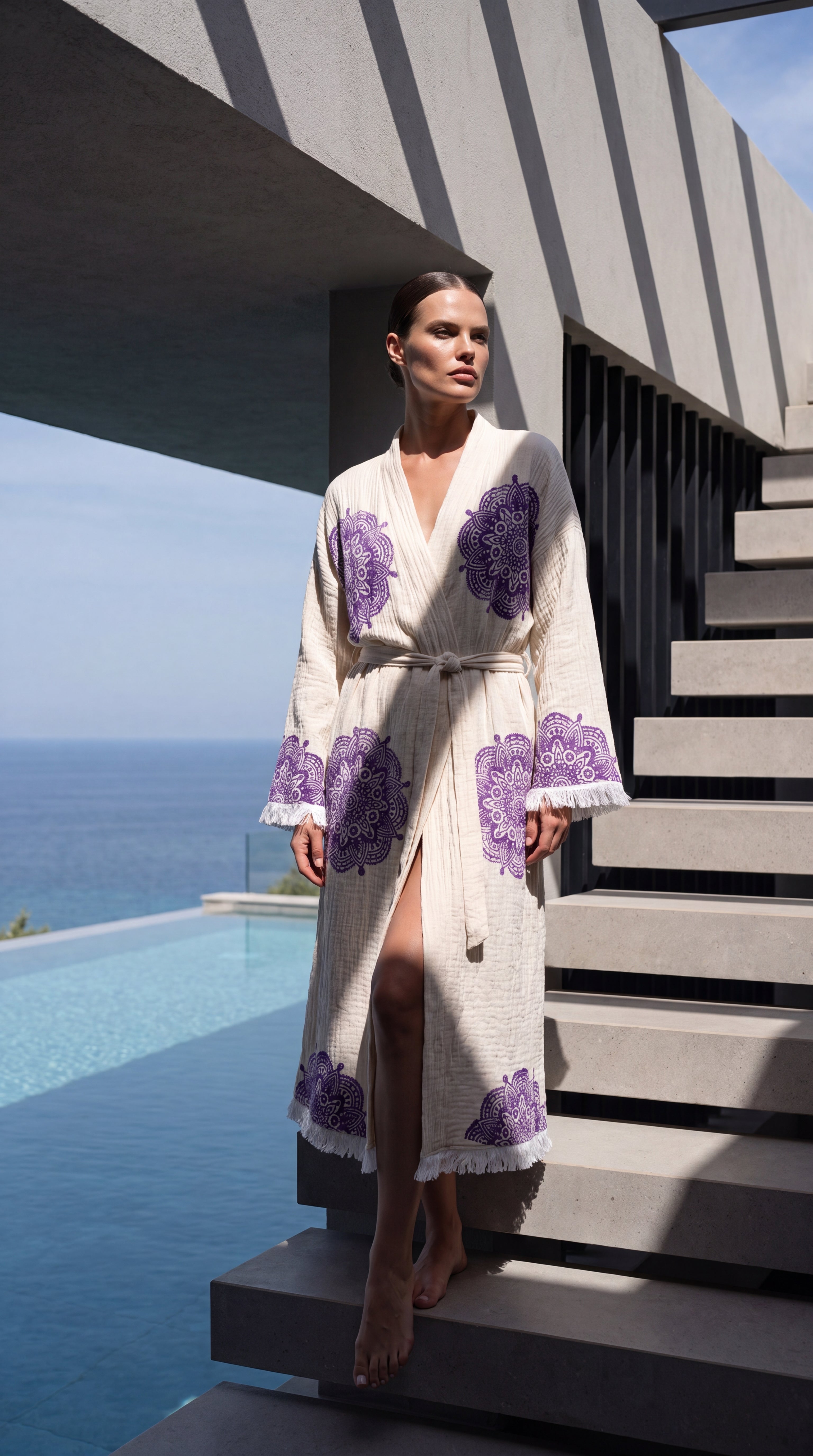 Natural Mandala Drift Kimono