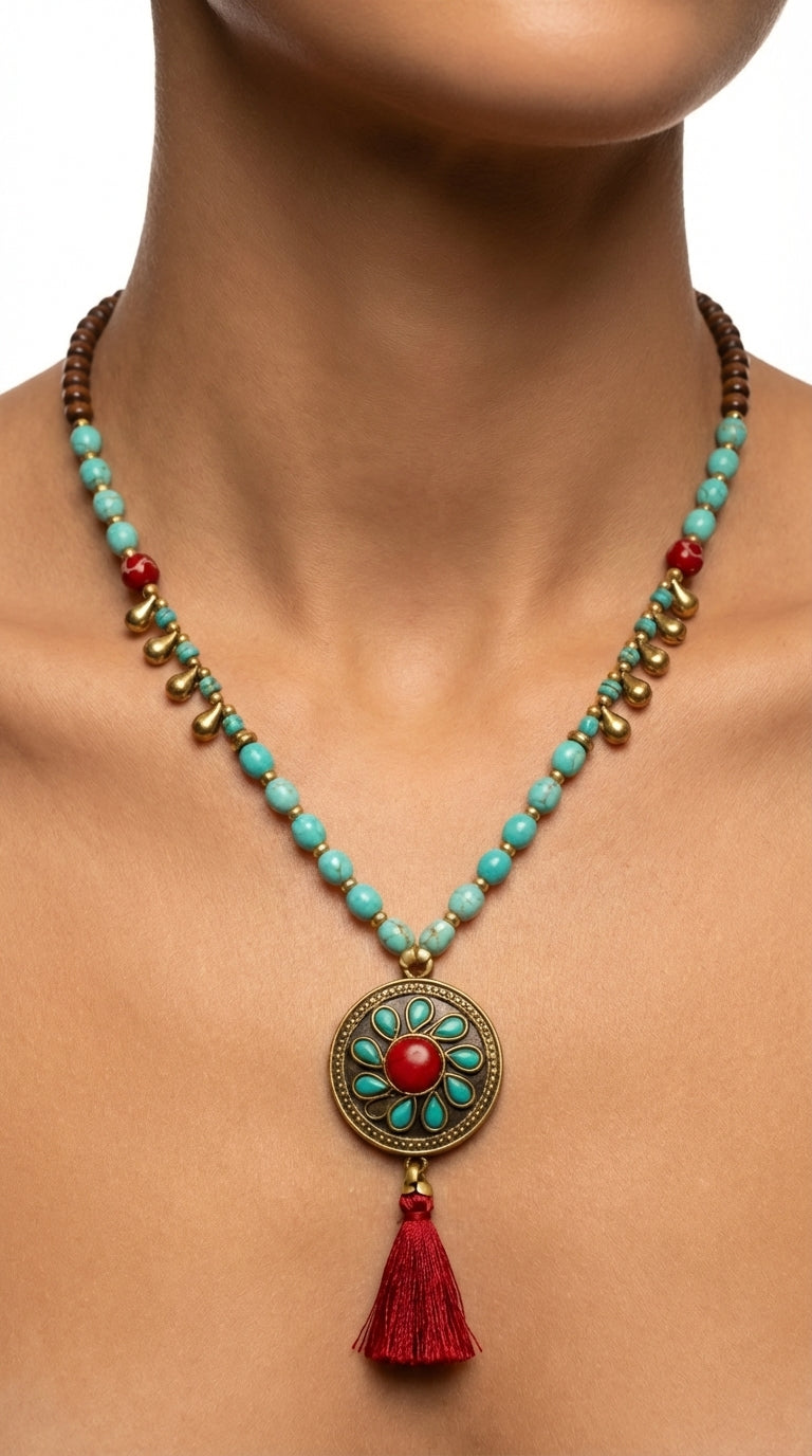 Nomad Ember Tasseled Necklace