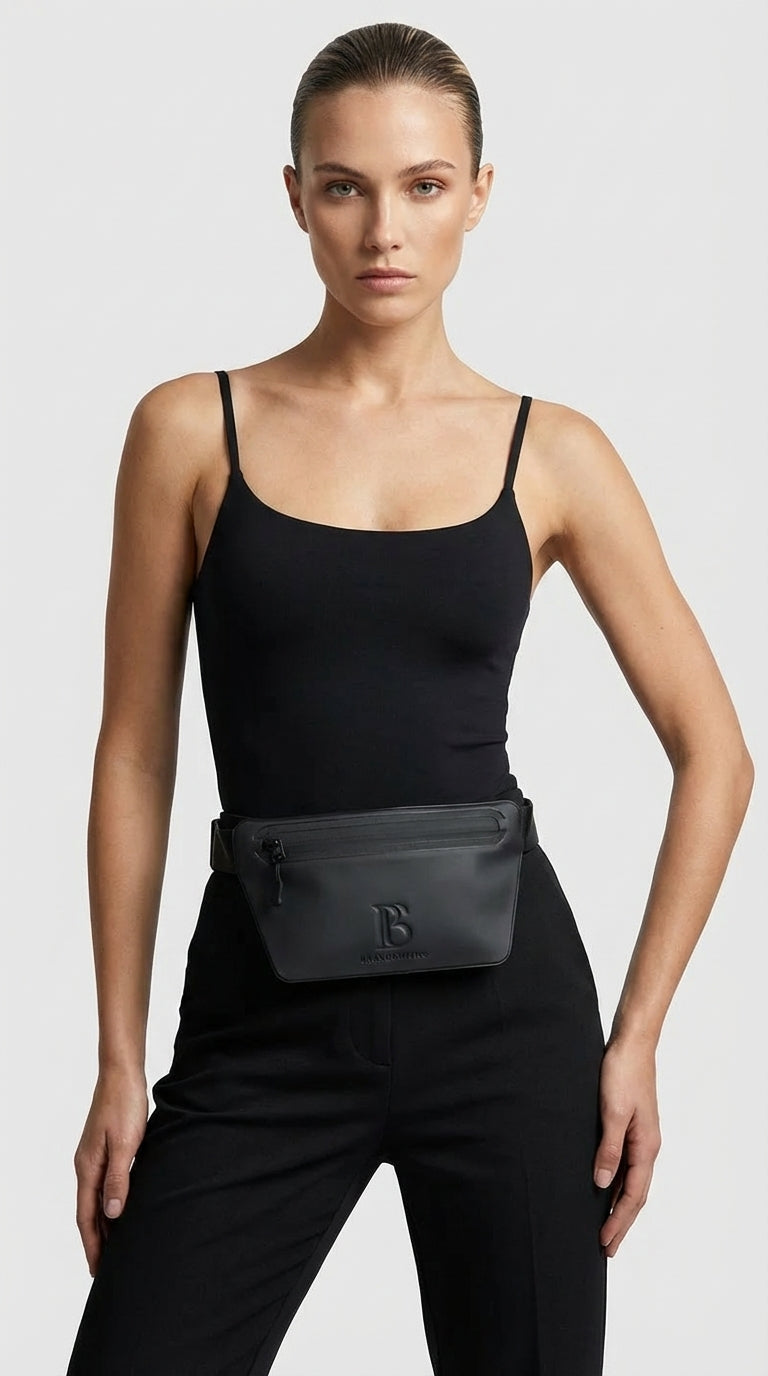 Onyx (Black) Slant Waist Bag
