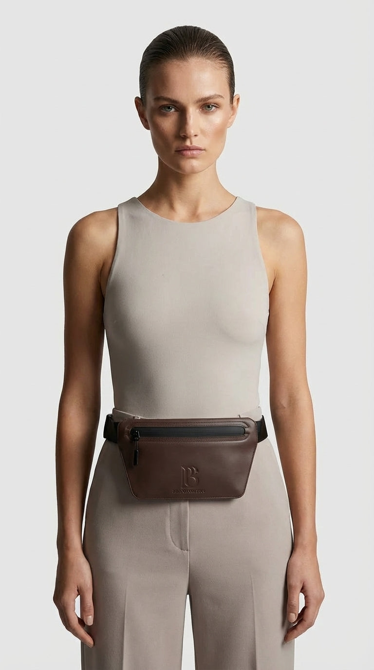 Mocha (Coffee) Slant Waist Bag
