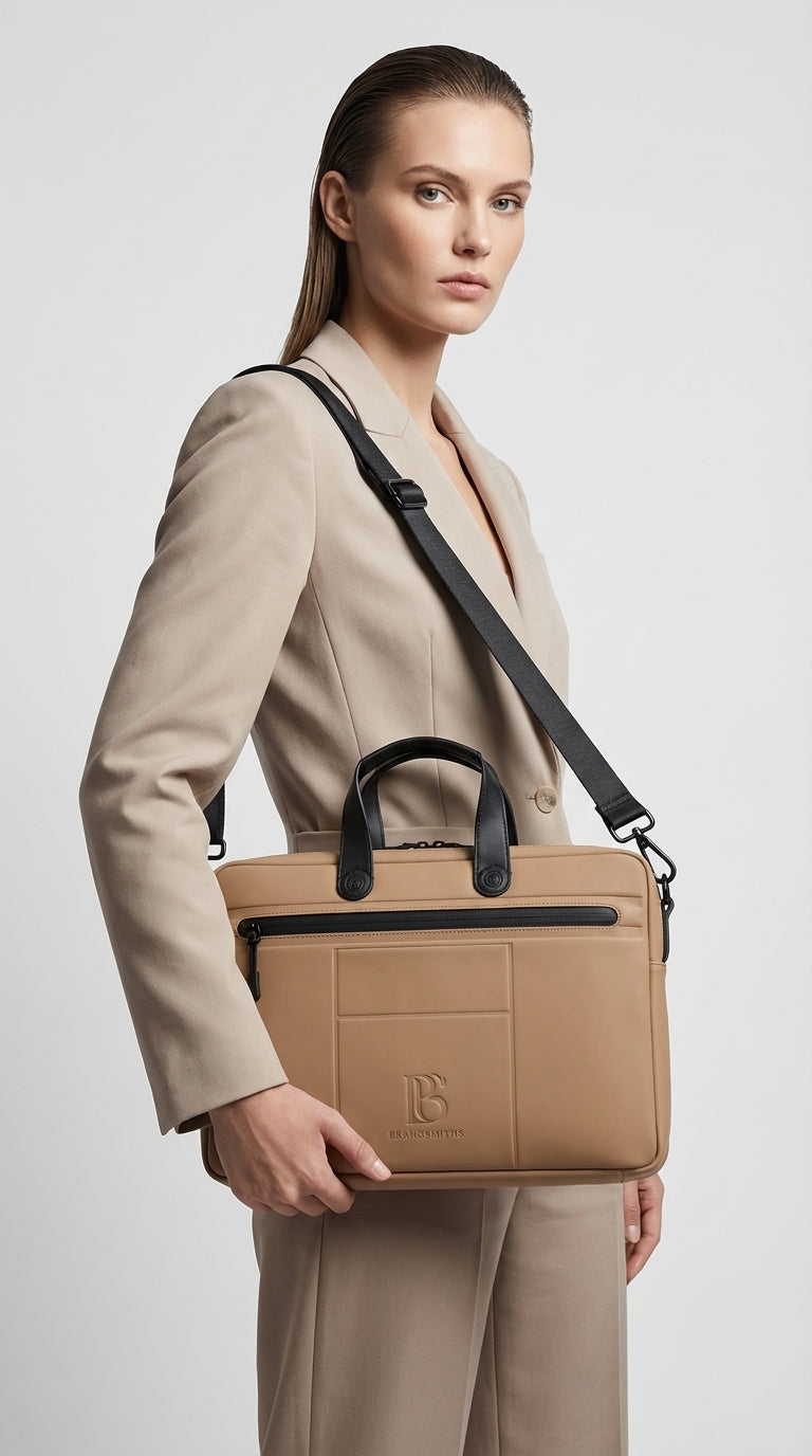 Camel Hair Align Laptop Bag