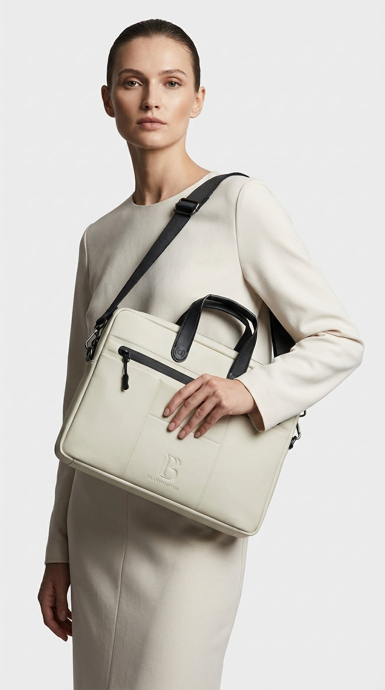 Sand Beige Align Laptop Bag