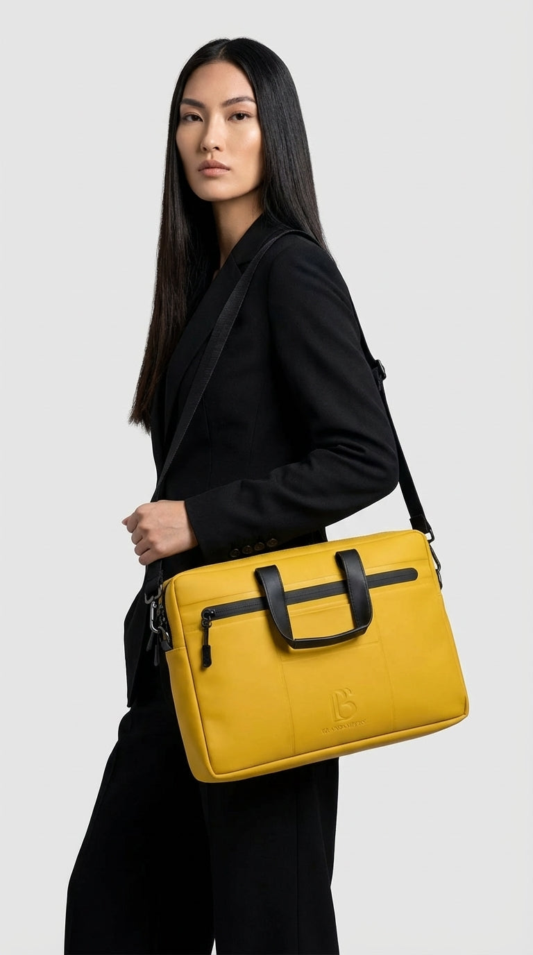 Mustard (Hardal) Align Laptop Bag