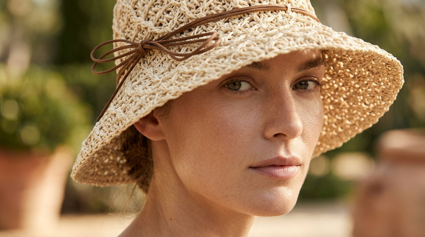 Natural Wide Brim Hat