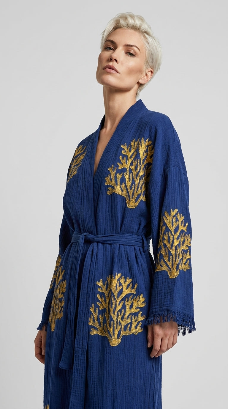 Blue Ethereal Coral Kimono