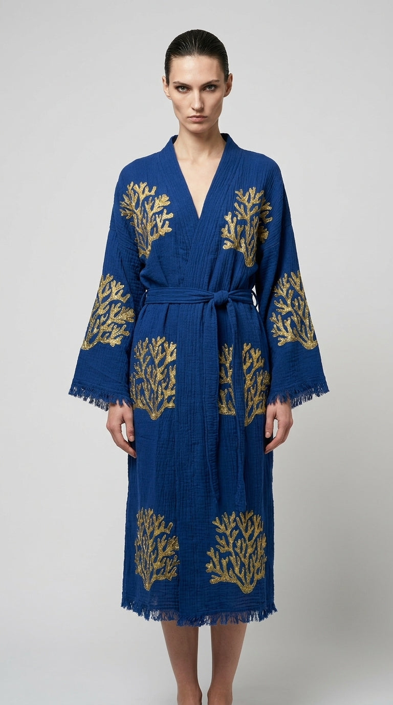 Blue Ethereal Coral Kimono
