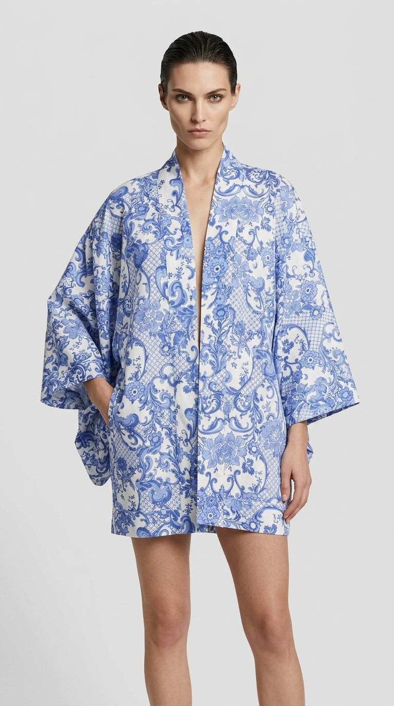 MISKA Azure Baroque Kimono