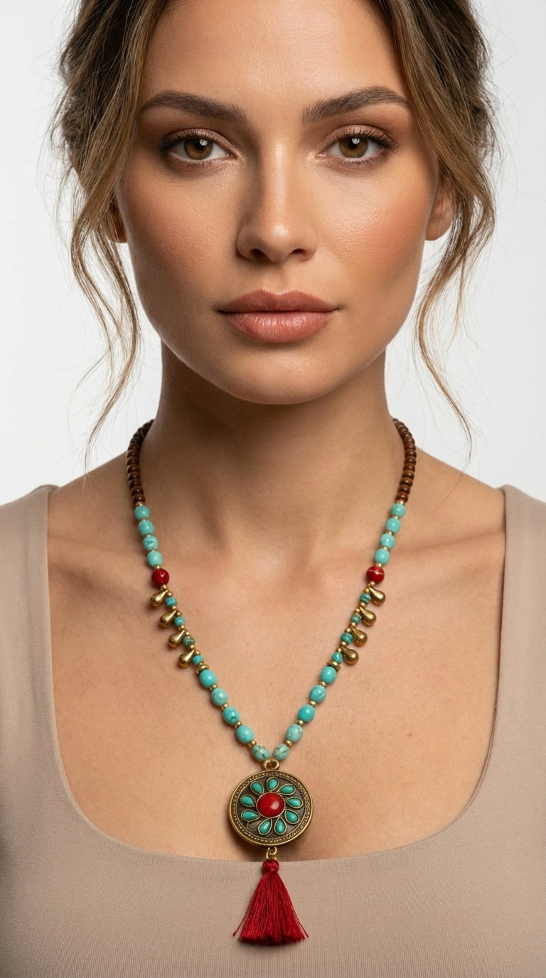 Nomad Ember Tasseled Necklace