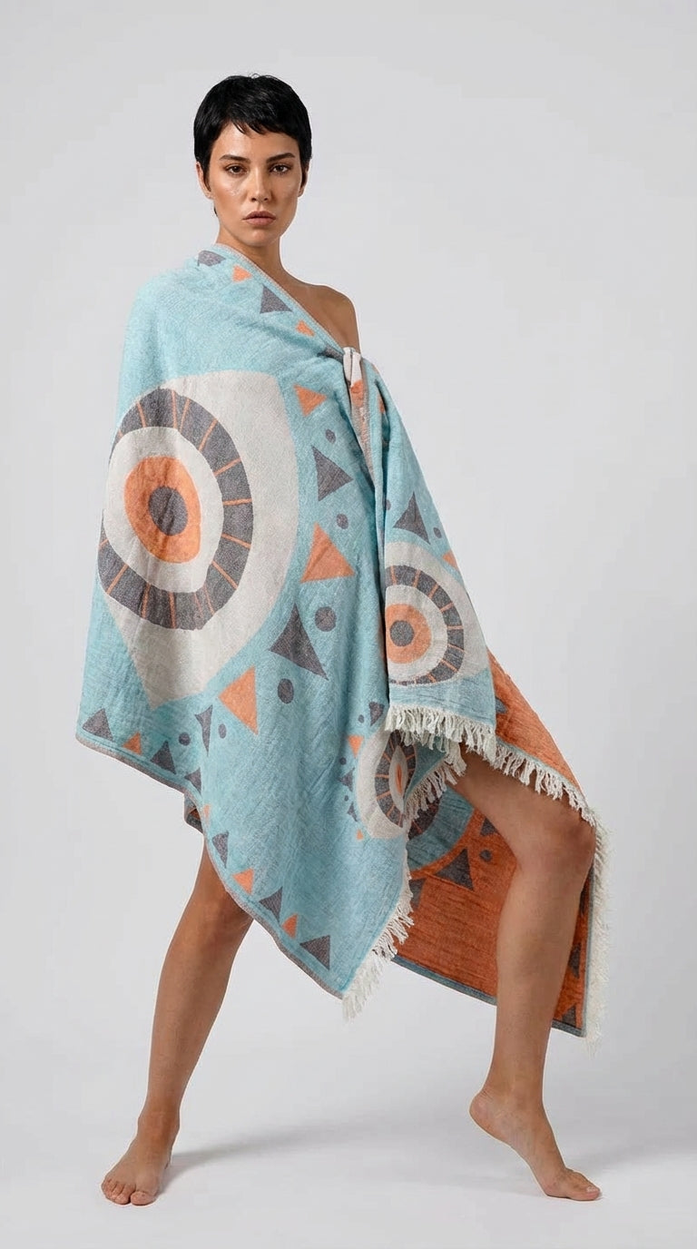 Blue Evil Eye Peştemal