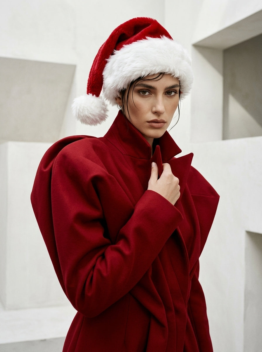 Klasik Noel Baba Yılbaşı Şapkası