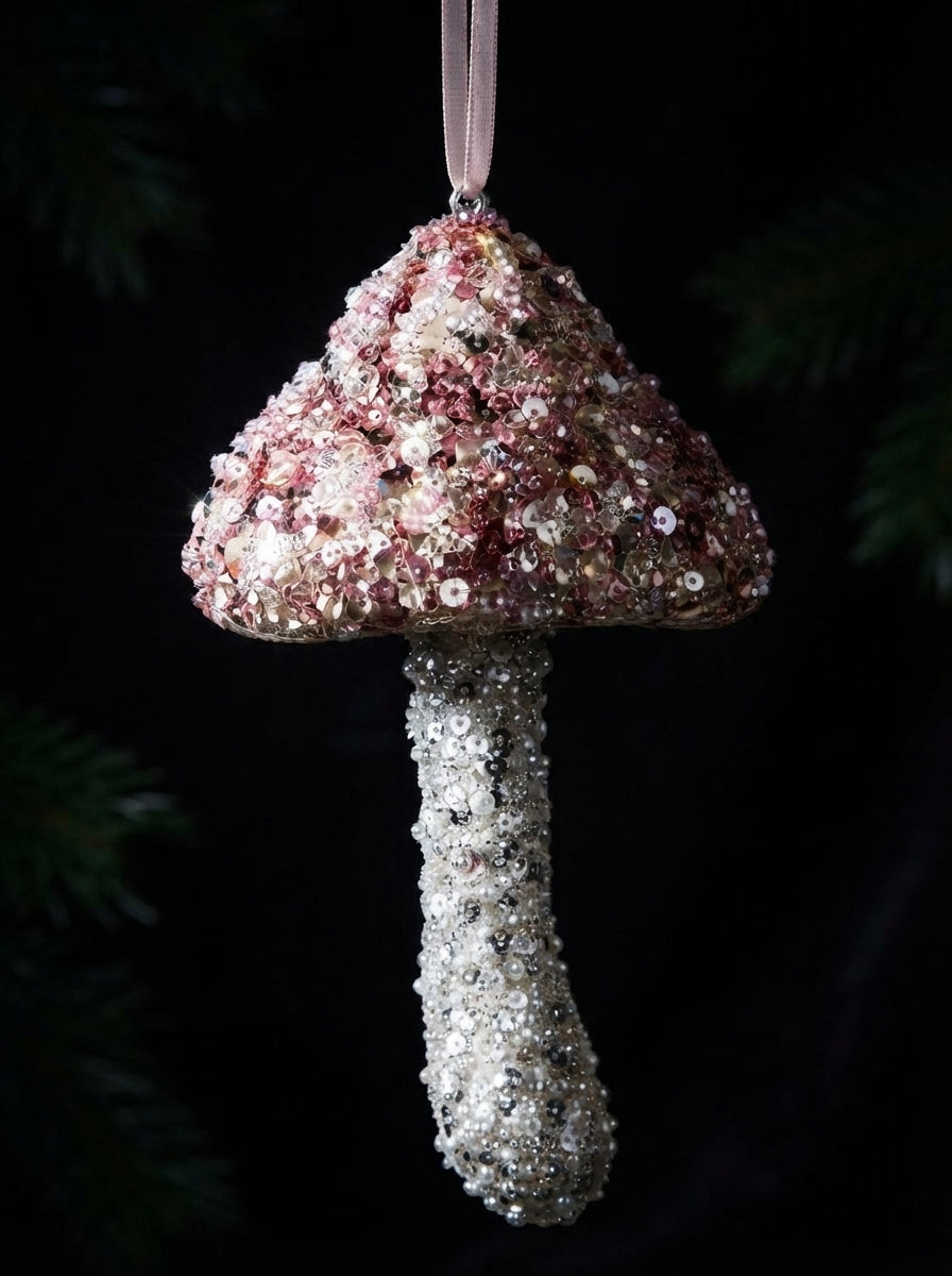 Crystal Forest Mushroom Kristal İşlemeli Yılbaşı Ağaç Süsü