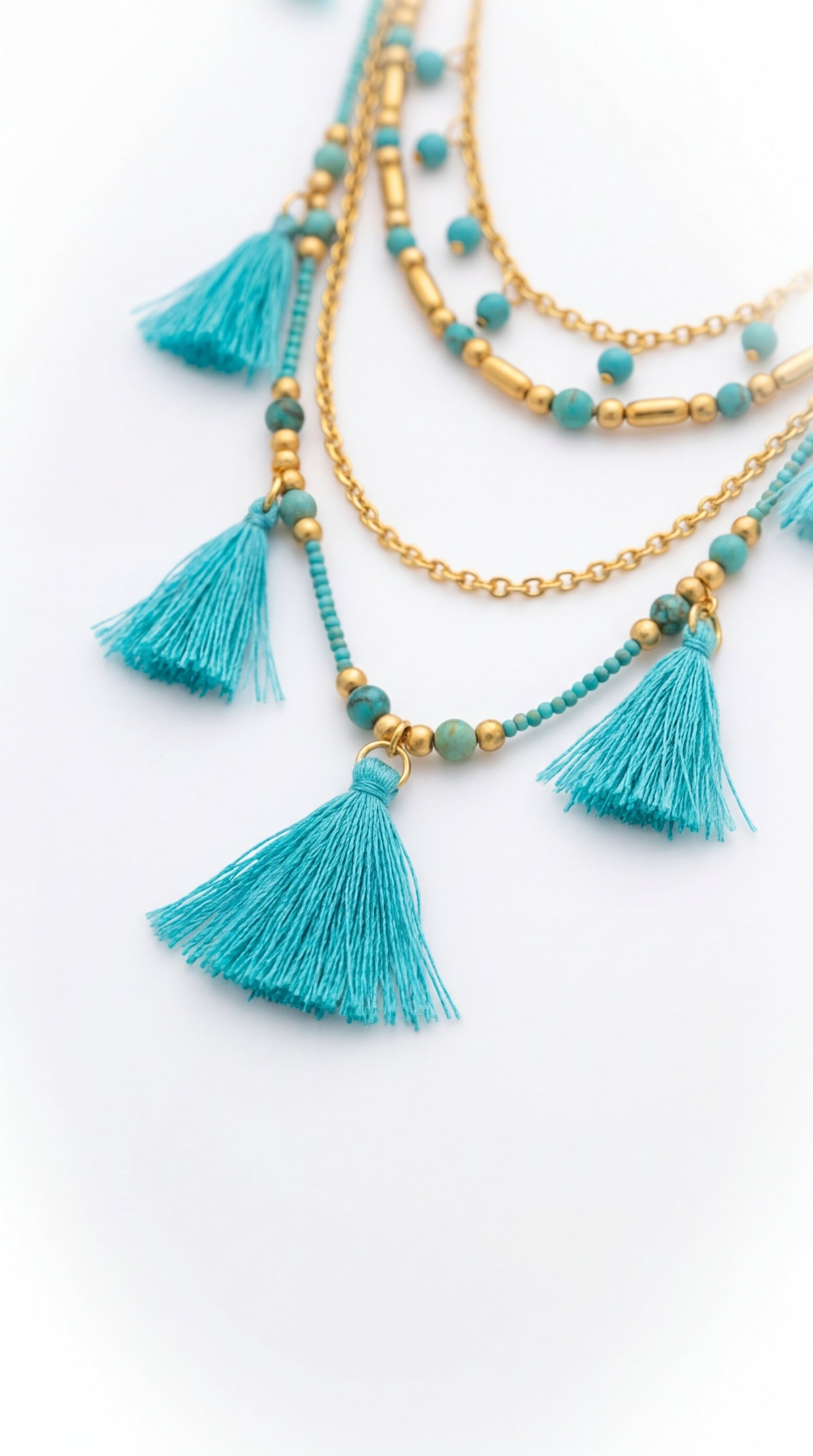 Azure Ethnic Necklace - Blue
