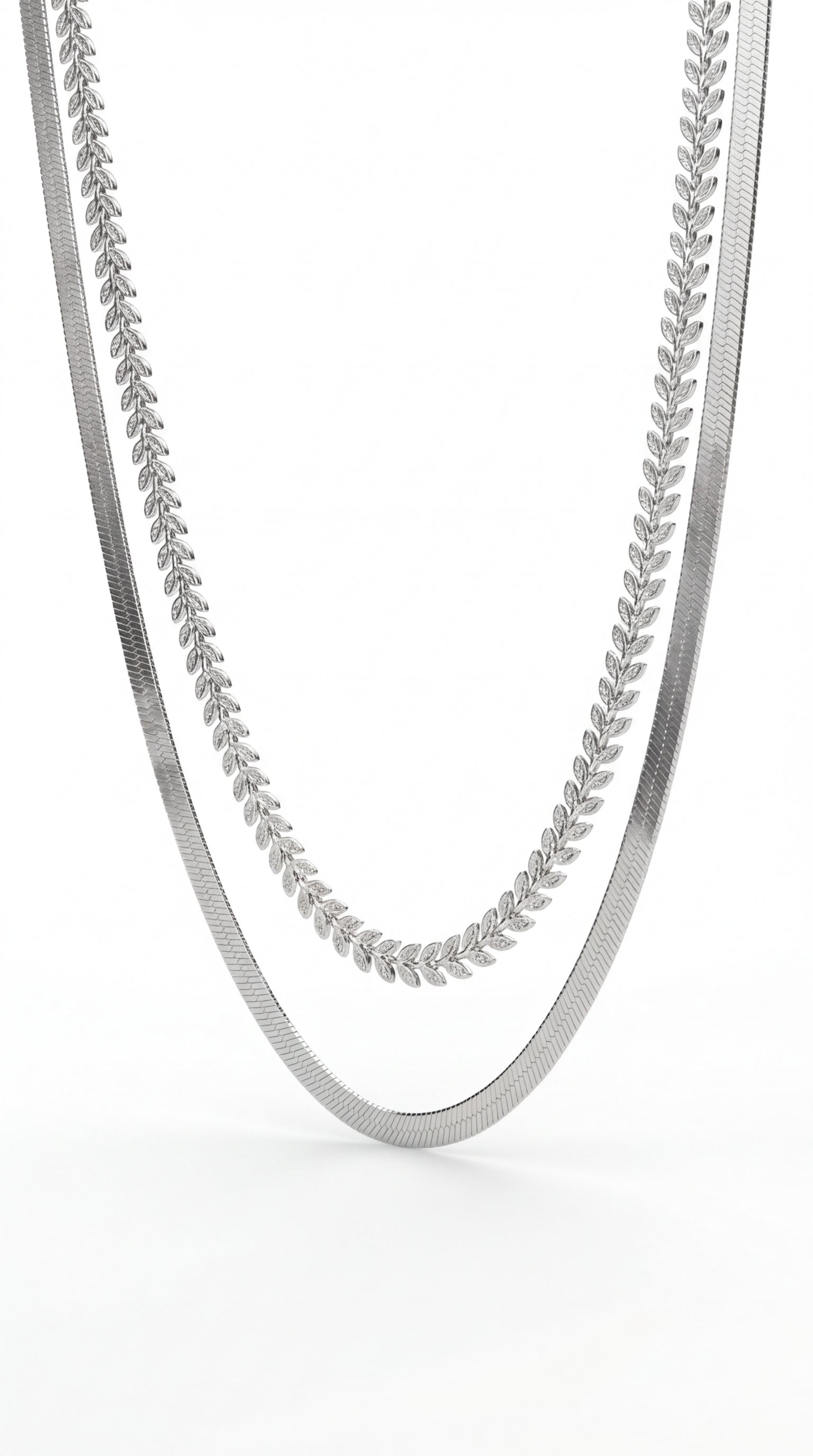 Laurel Link Kolye -Silver Tone