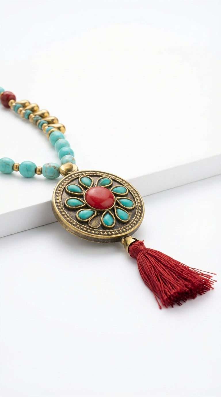 Nomad Ember Tasseled Necklace
