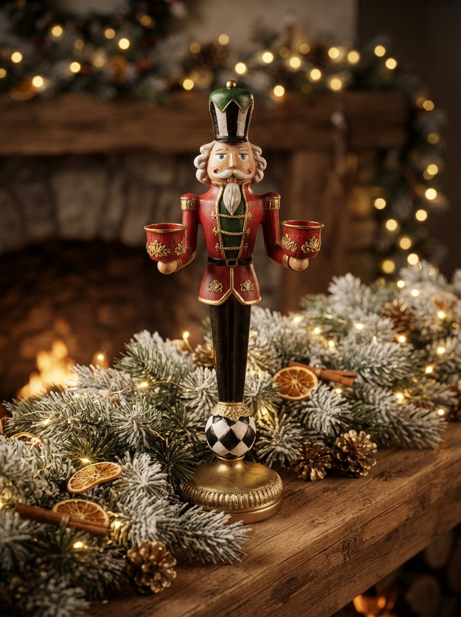 Christmas Nutcracker Fındıkkıran Figürlü Dekoratif Mumluk