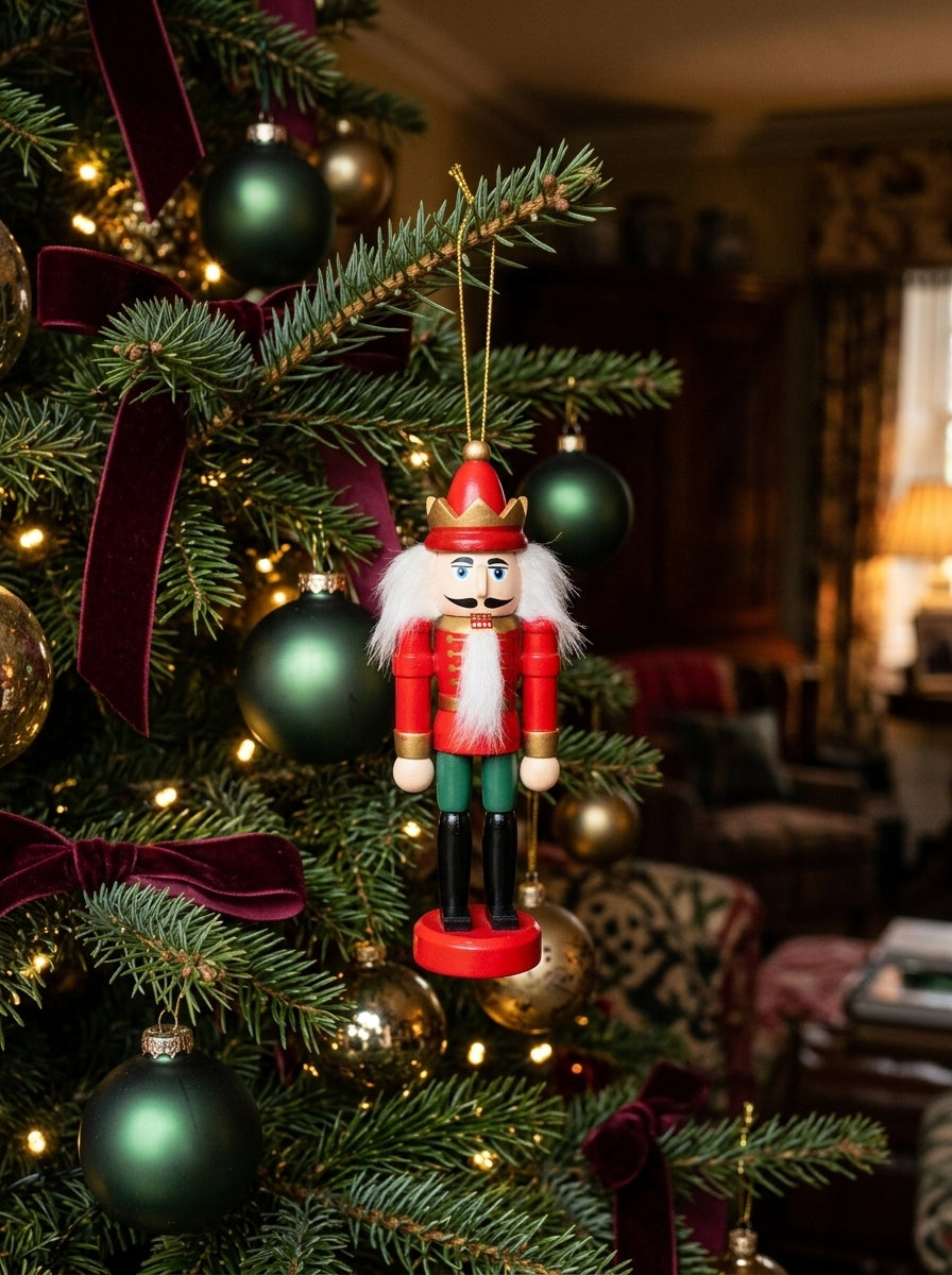 Royal Christmas Guard – Kırmızı Üniformalı Fındıkkıran Asker Yılbaşı Ağacı Süsü - 12 CM