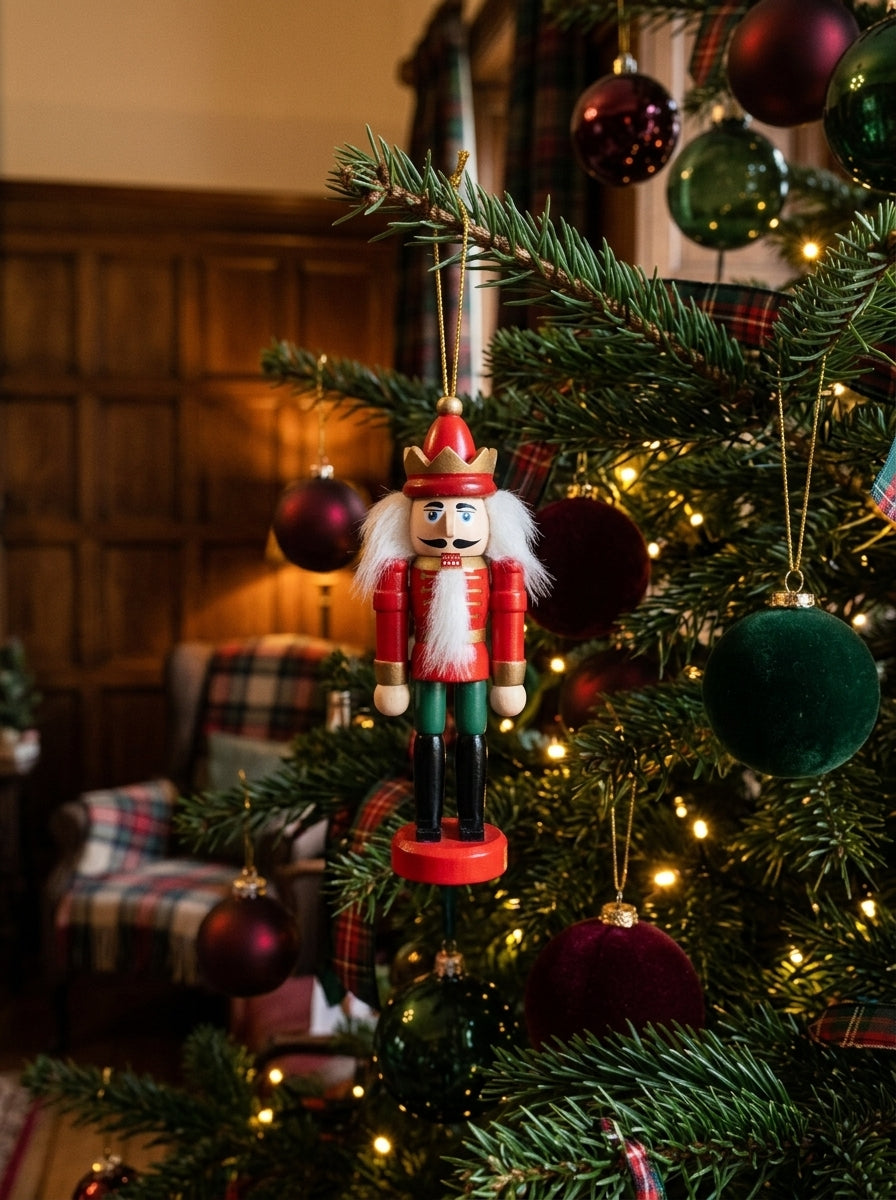 Royal Christmas Guard – Kırmızı Üniformalı Fındıkkıran Asker Yılbaşı Ağacı Süsü - 12 CM