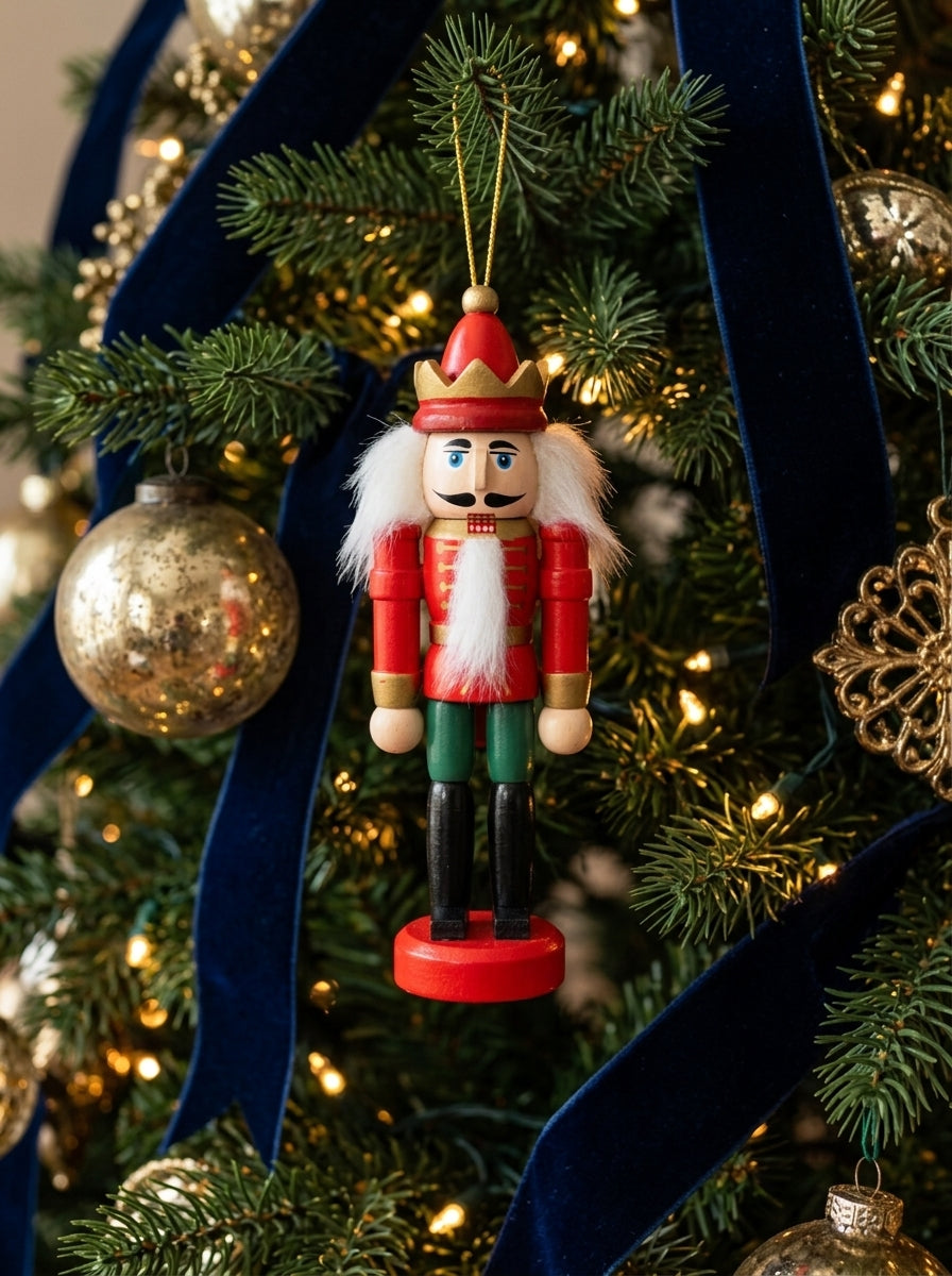Royal Christmas Guard – Kırmızı Üniformalı Fındıkkıran Asker Yılbaşı Ağacı Süsü - 12 CM
