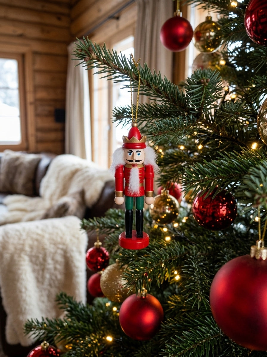 Royal Christmas Guard – Kırmızı Üniformalı Fındıkkıran Asker Yılbaşı Ağacı Süsü - 12 CM