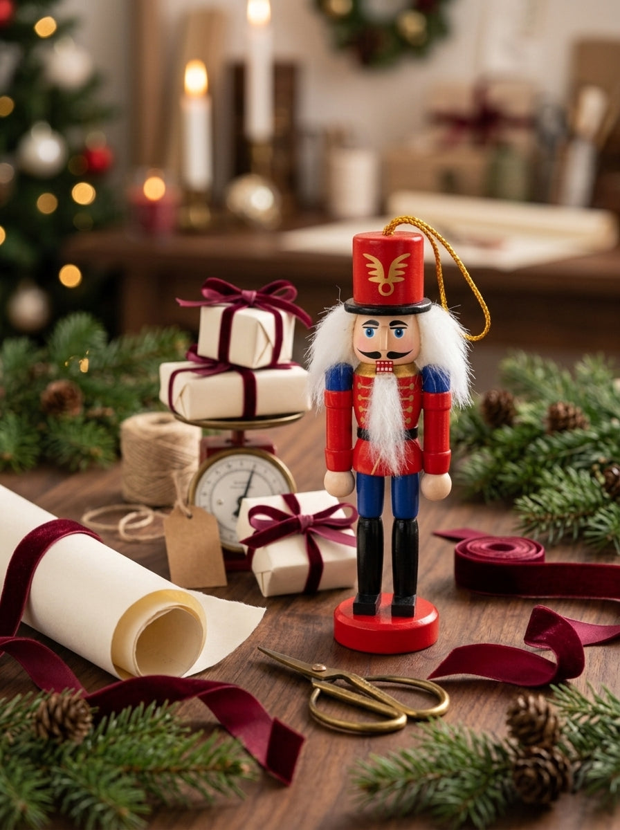 Royal Blue Nutcracker Guard – Mavi Detaylı Fındıkkıran Asker Yılbaşı Ağacı Süsü - 12 CM