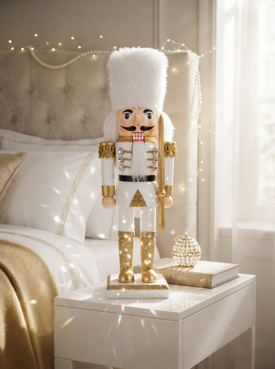 White Gold Royal Guard Ahşap Fındıkkıran Kurşun Asker - 20 CM