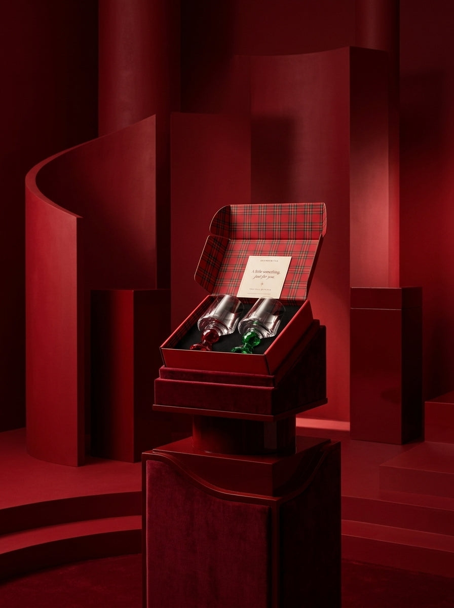 Christmas Classics – Ruby Ruby& Emerald Emerald Lumi İkili Kristal Bardak Seti