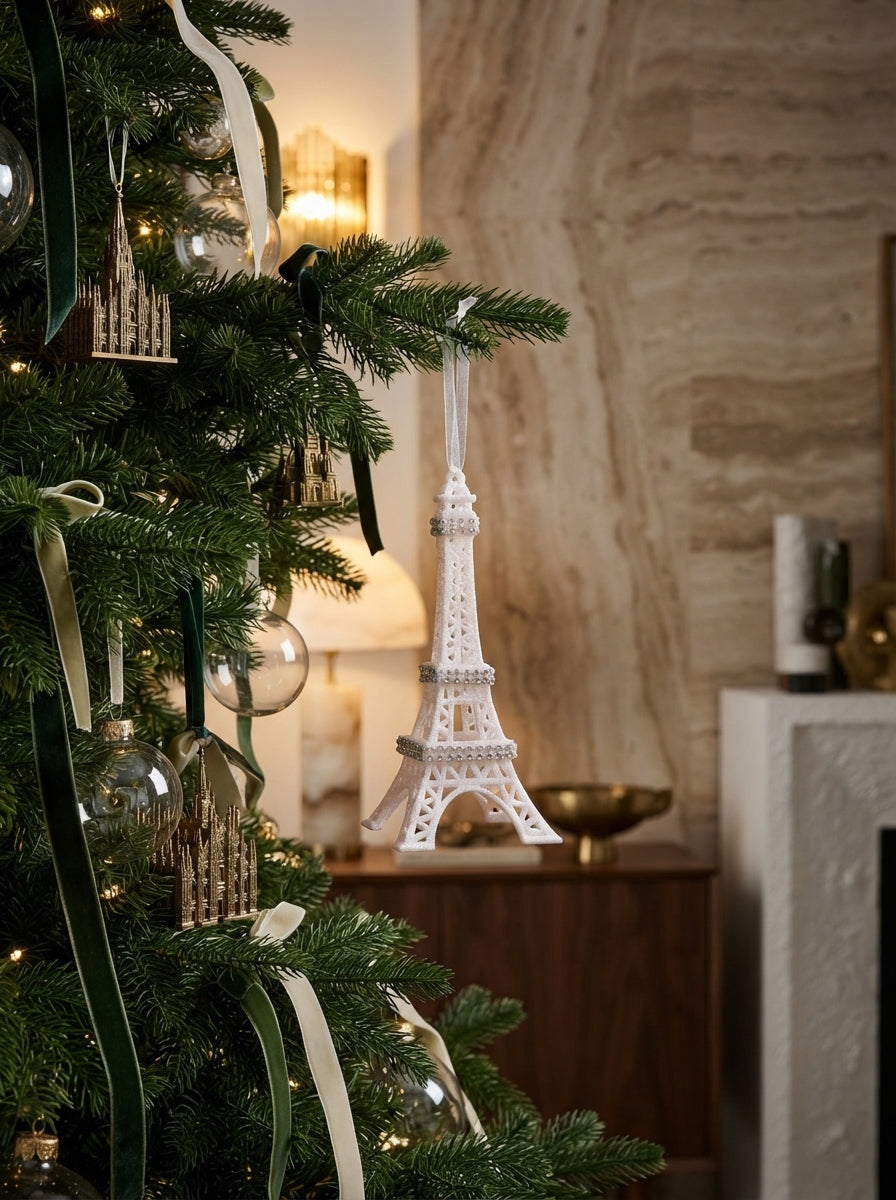 Paris Lumière Eyfel Kulesi Yılbaşı Ağaç Süsü - 15 CM
