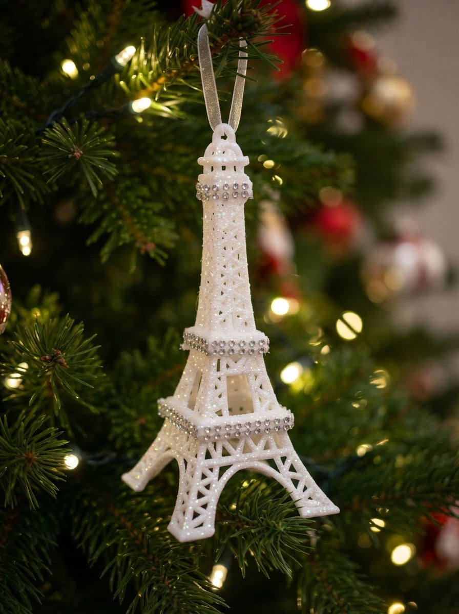Paris Lumière Eyfel Kulesi Yılbaşı Ağaç Süsü - 15 CM